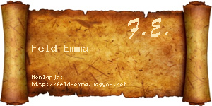 Feld Emma névjegykártya