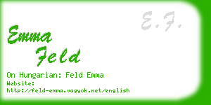 emma feld business card